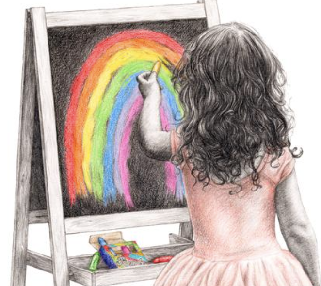 Local artist creates rainbow art to raise money for NHS charities