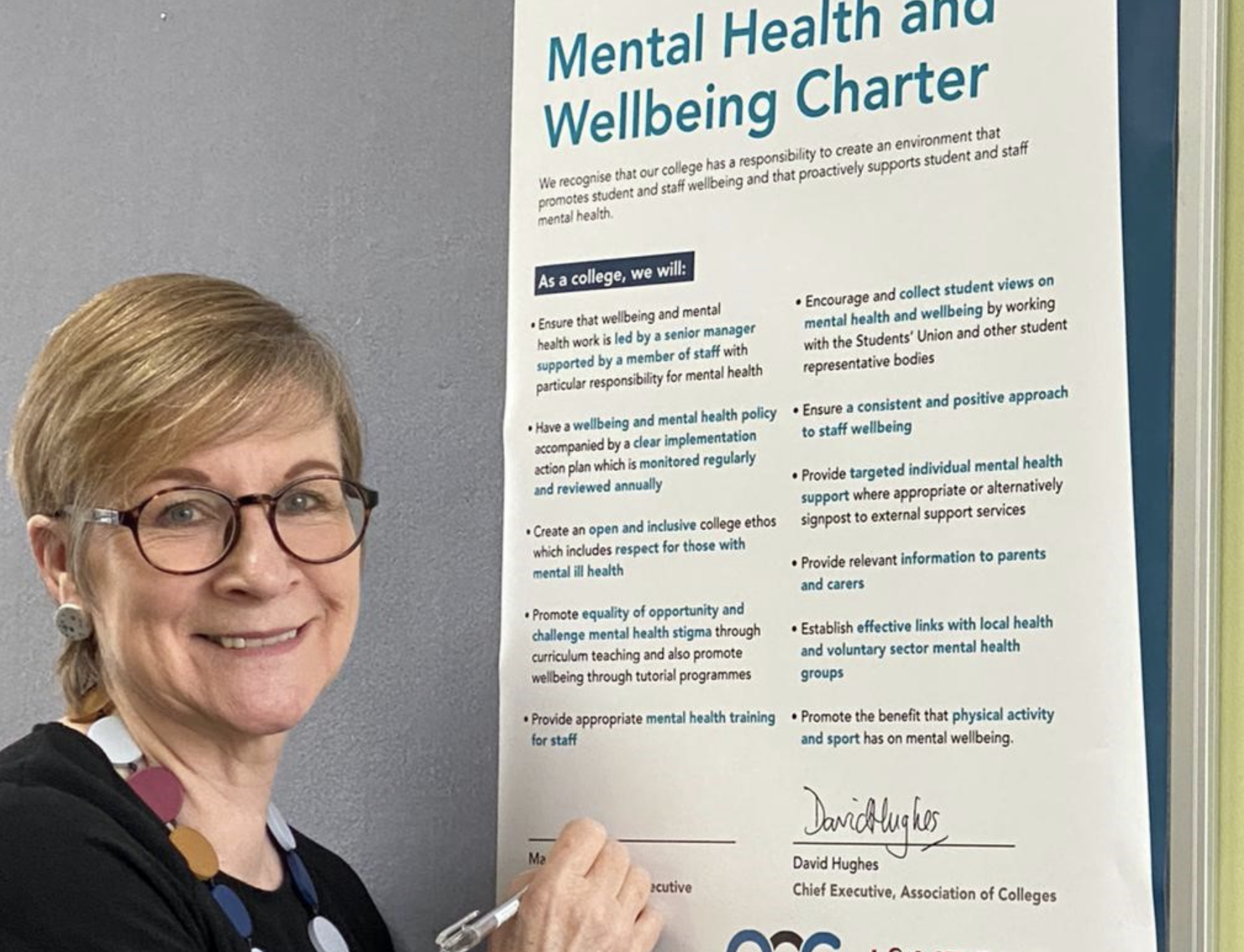 Kirklees College makes commitment to support students and staff with their mental health