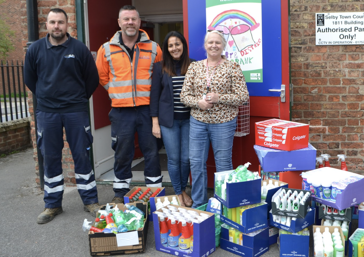 Local firm donates self care items to food bank