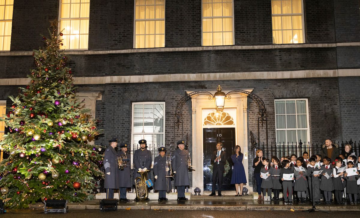 Downing Street tree switch-on signals start of Christmas