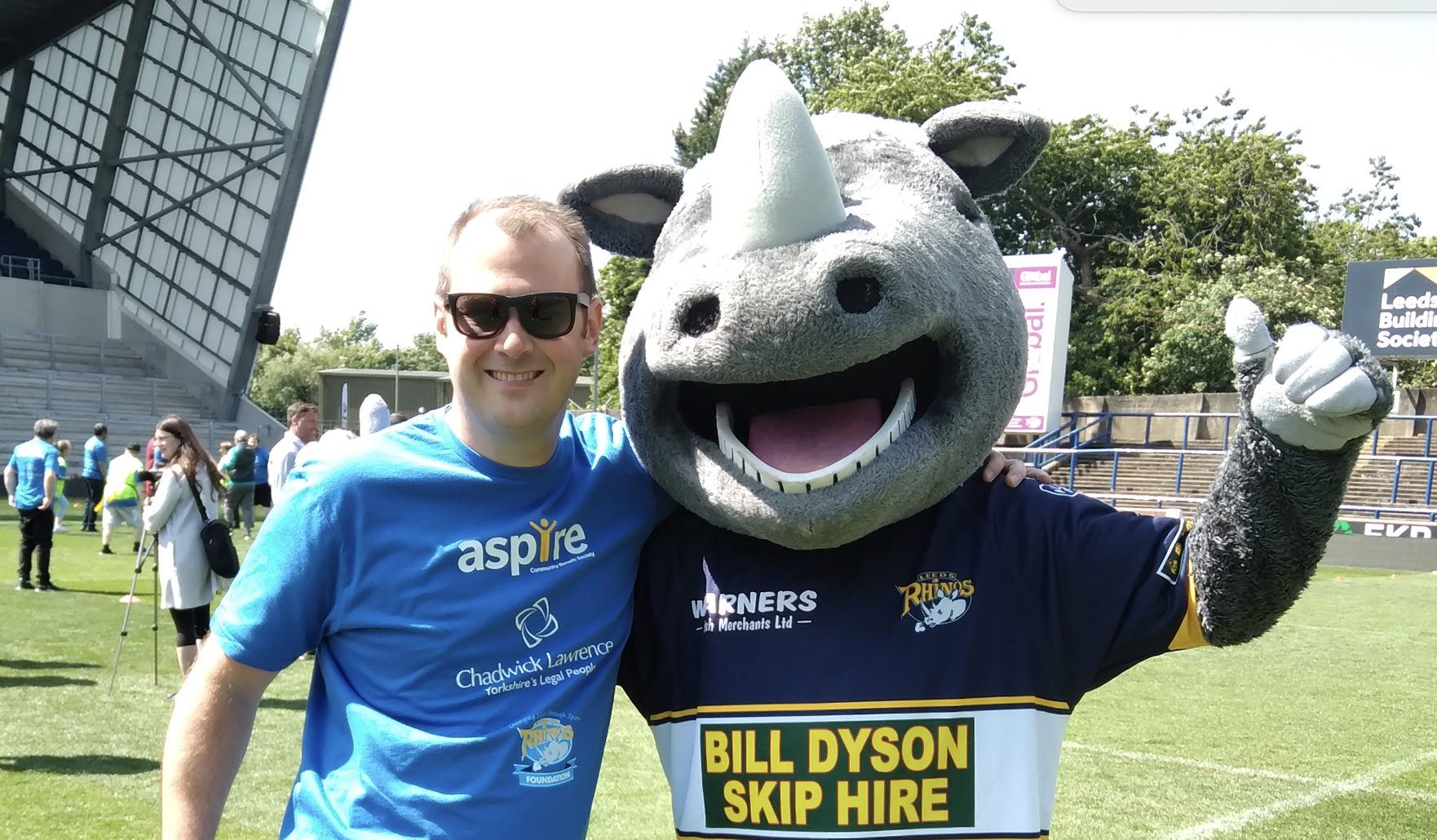 Chadwick Lawrence supports the Leeds Rhinos Foundation