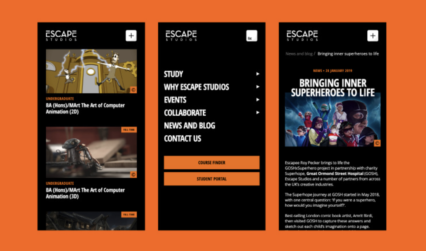 TBB delivers immersive website experience for Escape Studios