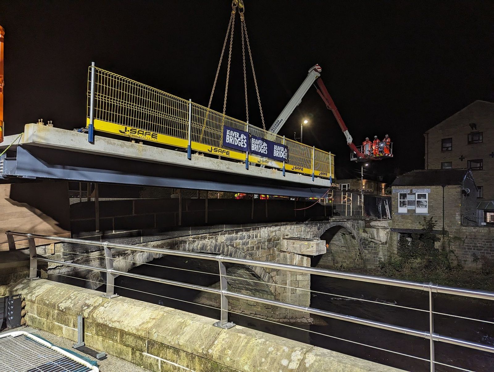 New footbridge in Mytholmroyd taking shape