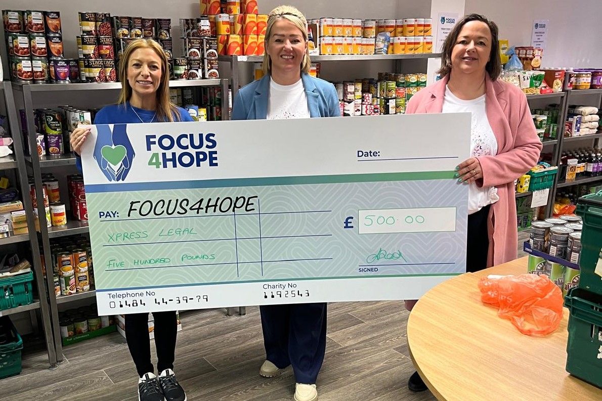 X-Press donates £1,000 to local foodbanks