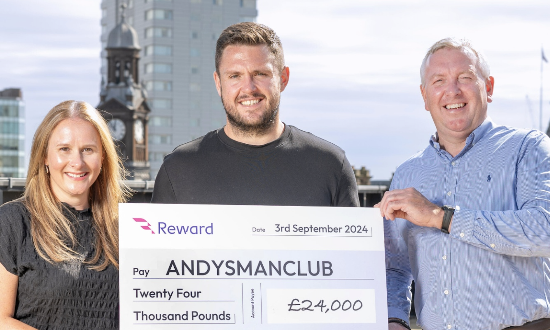 Reward raises £24,000 to support Andy’s Man Club