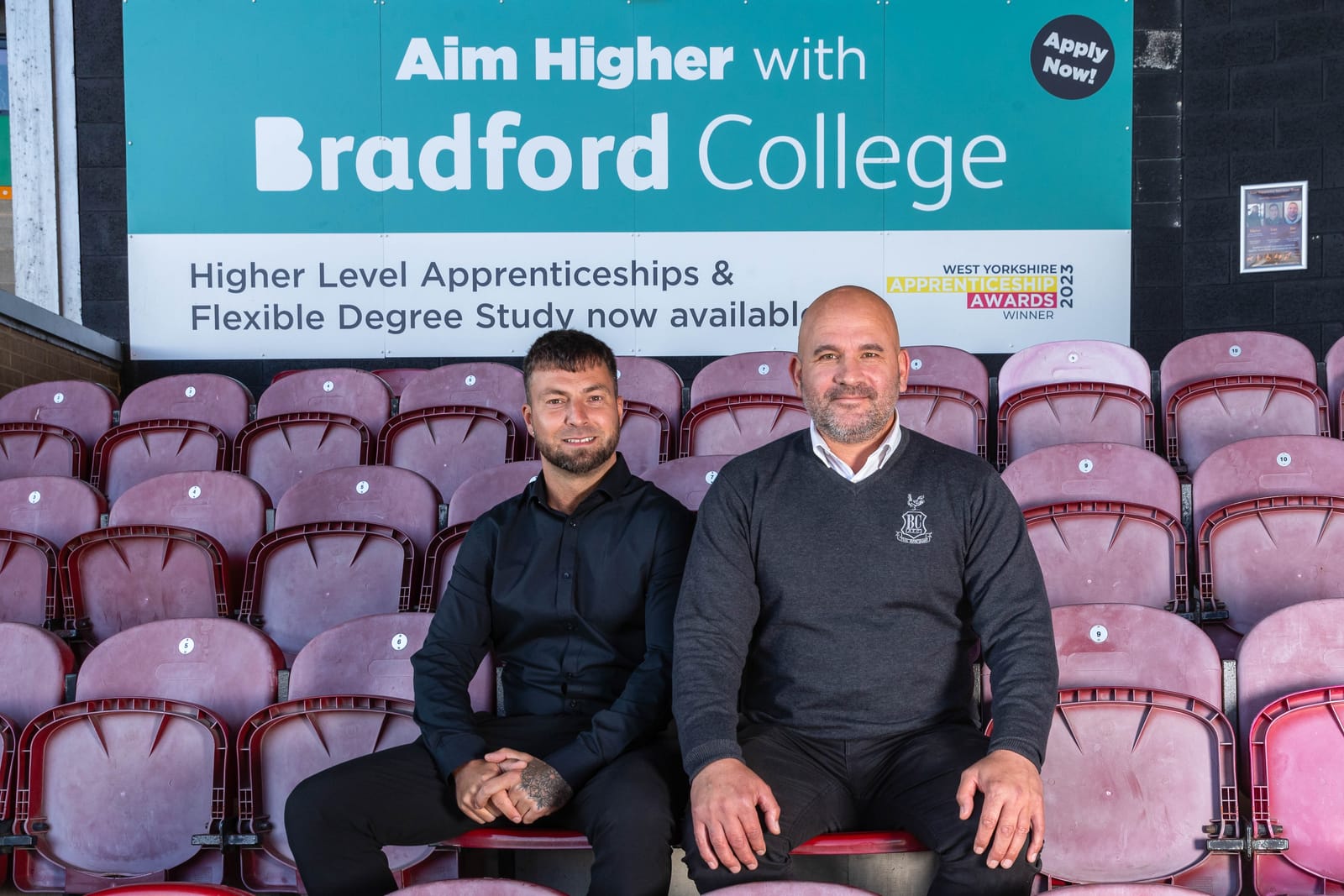 Bradford College celebrates renewed partnership with Bradford City AFC