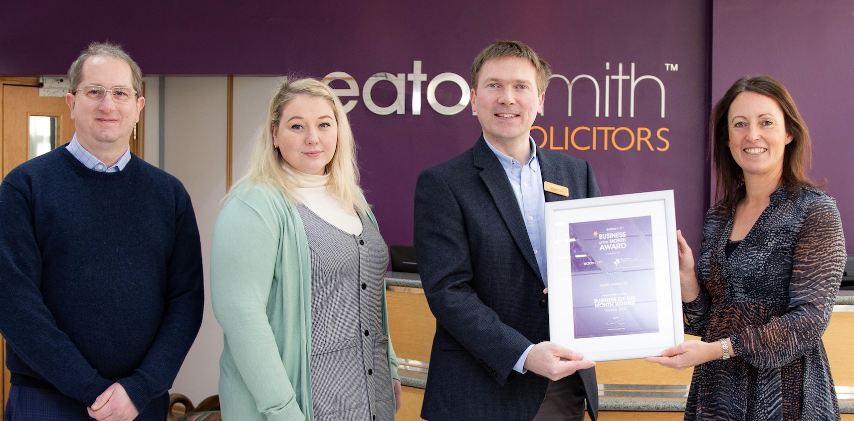 Sophie Seddon PR wins Eaton Smith's Business of the Month Award