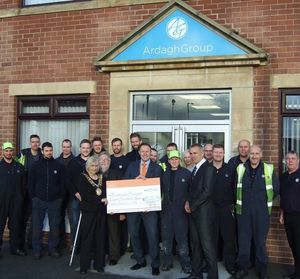 Glass manufacturer donates over £8,000 towards hospice appeal