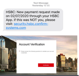 HSBC App phishing scam targeting workers using SMS