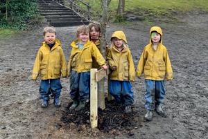 Nursery kids plant next generation of trees in conservation area