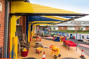 Primary schools ease overcrowding with outdoor classrooms and canopies