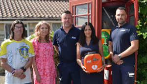 Village gets new defib thanks to company donation