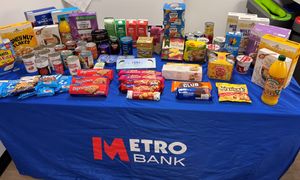 Bradford Metro Bank donates to Bradford Central Foodbank