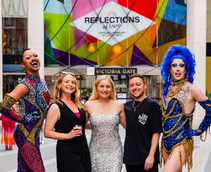 Victoria Leeds unveils 'Reflections of Love' rainbow art at Leeds Pride 2024 event