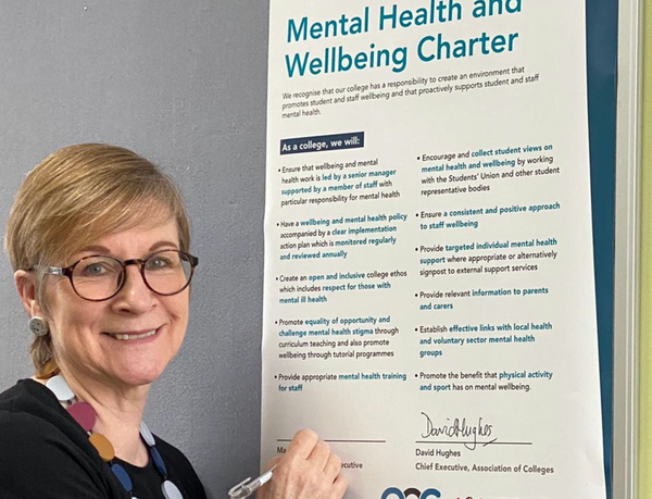 Kirklees College makes commitment to support students and staff with their mental health