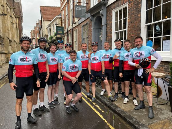 Eddisons colleagues cycle 80 miles to boost £5,000 brain tumour charity