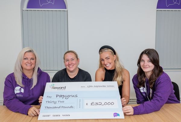 Reward teams across the UK raise £32,000 for PAPYRUS Prevention of Young Suicide