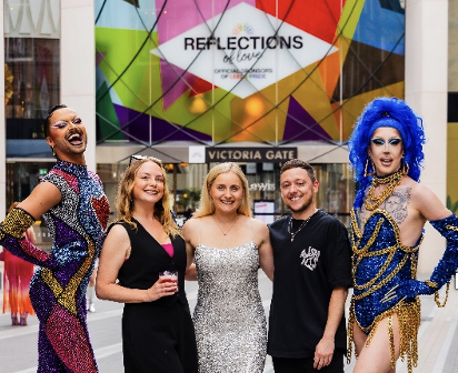Victoria Leeds unveils 'Reflections of Love' rainbow art at Leeds Pride 2024 event