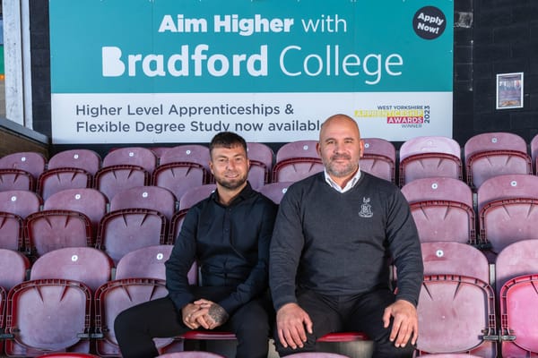 Bradford College celebrates renewed partnership with Bradford City AFC